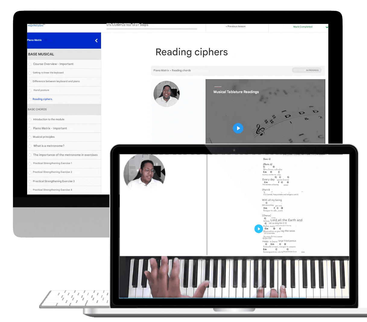 [Imagem da capa do curso a mostrar o conteúdo num computador, portátil e o livro guia]